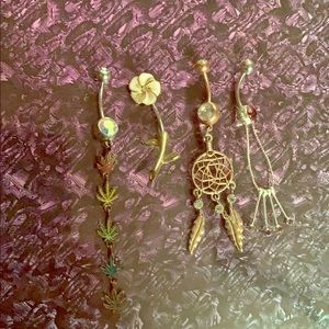 Bundle 4 Belly Button Rings